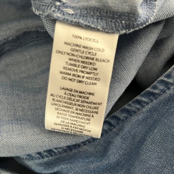 Beach Lunch Lounge Open Back Sleeveless Chambray‎ Romper Size Medium - Picture 9 of 10